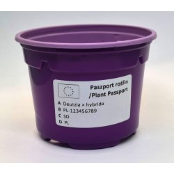 Paszport roślin na etykiecie samoprzylepnej