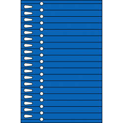 Etykiety pętelkowe szkólkarskie mini niebieskie