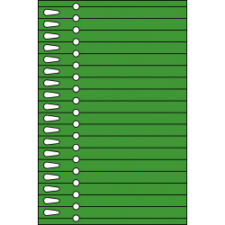 Etykiety pętelkowe szkólkarskie mini zielone