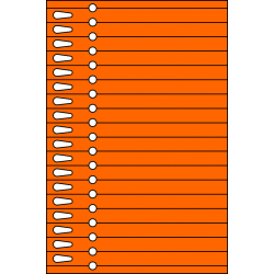 Etykiety pętelkowe szkólkarskie mini pomarańczowe