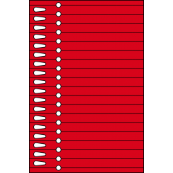 Etykiety pętelkowe szkólkarskie mini czerwone
