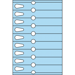 Etykiety pętelkowe szkółkarskie mini jasnoniebieskie