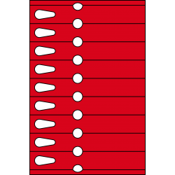 Etykiety pętelkowe szkółkarskie mini czerwone
