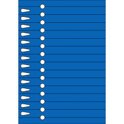 Etykiety szkółkarskie pętelkowe 19x210 mm TF14r7 niebieskie