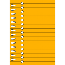 Etykiety szkółkarskie pętelkowe 19x210 mm TF14r7 pomarańczowe