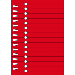 Etykiety szkółkarskie pętelkowe 19x210 mm TF14r7 czerwone