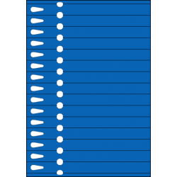 Etykiety szkółkarskie pętelkowe TF15r7 19x210 mm niebieskie
