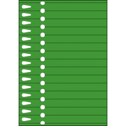 Etykiety szkółkarskie pętelkowe TF15r7 19x210 mm zielone