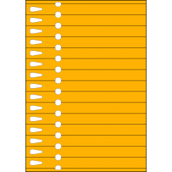Etykiety szkółkarskie pętelkowe TF15r7 19x210 mm pomarańczowe