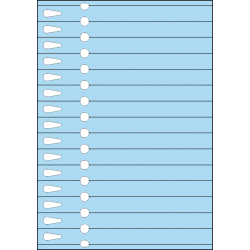 Etykiety szkółkarskie pętelkowe TF15r7 19x210 mm jasnoniebieskie
