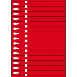 Etykiety szkółkarskie pętelkowe TF15r7 19x210 mm czerwone