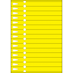 Etykiety szkółkarskie pętelkowe TF15r7 19x210 mm zolte