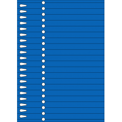 Etykiety pętelkowe 14x210 mm niebieskie TFc20r8,5
