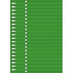 Etykiety pętelkowe 14x210 mm zielone TFc20r8,5