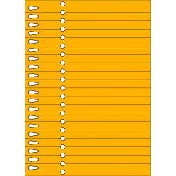 Etykiety pętelkowe 14x210 mm pomarańczoweTFc20r8,5