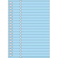 Etykiety pętelkowe (pętlowe, paskowe) TF20r8,5 pastelowe niebieskie