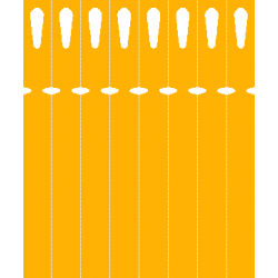 Etykiety szkółkarskie pętelkowe TF8r10 26,5x250 mm pomarańczowe