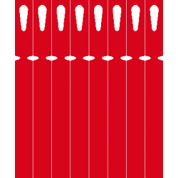 Etykiety szkółkarskie pętloweTF8r10 26,5x250 mm czerwone