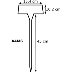 Tabliczka cenowa A4M6 15,4x10,2x45 cm